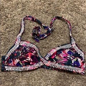 Victoria’s Secret pink colorful bikini top